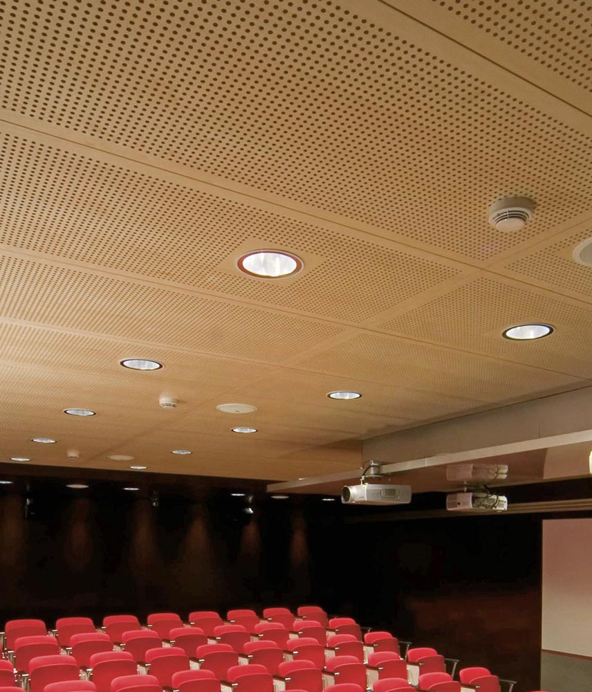 Акустические перфорированные потолочные панели